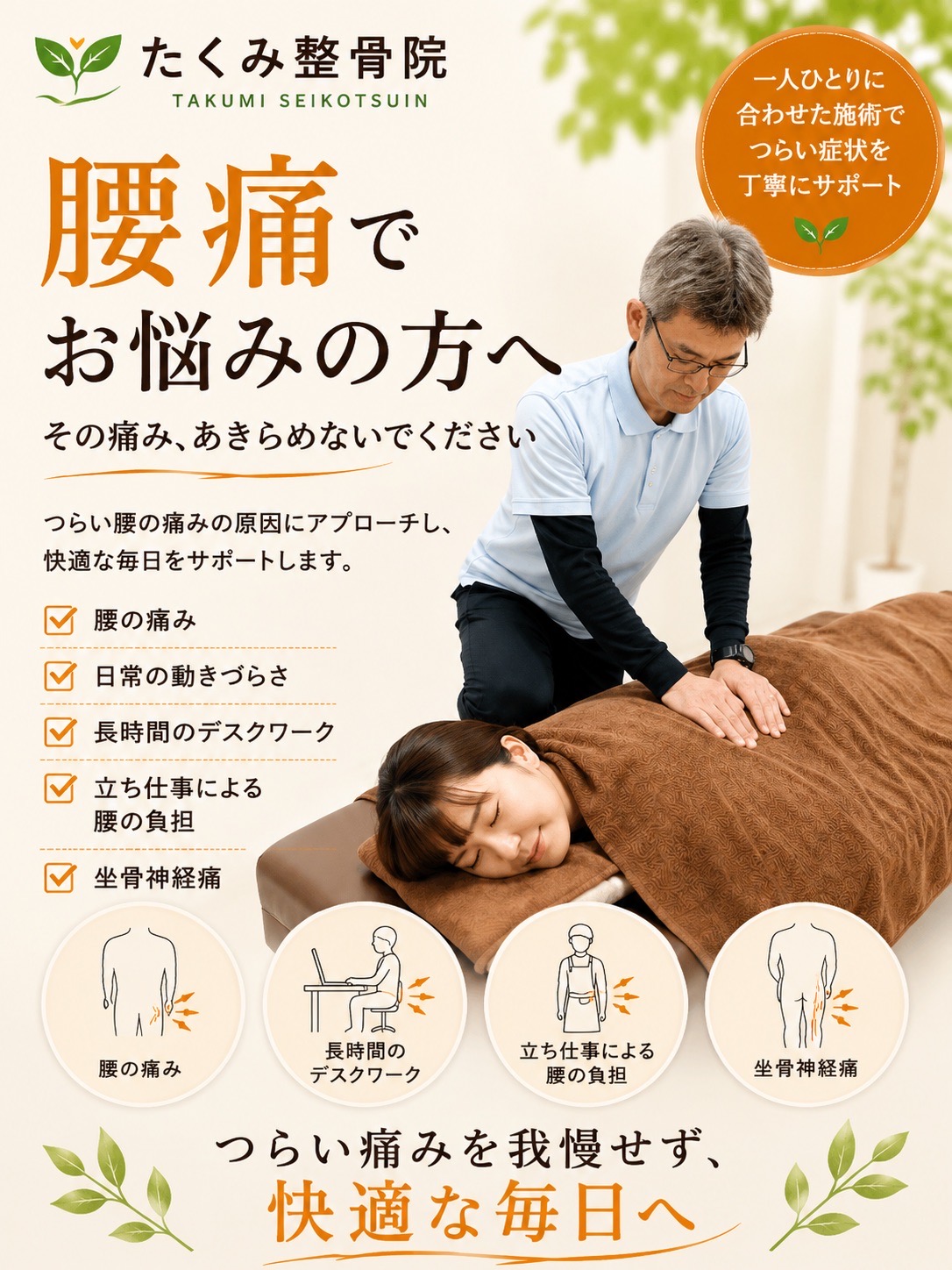 長い間の腰痛で苦しんでいませんか？